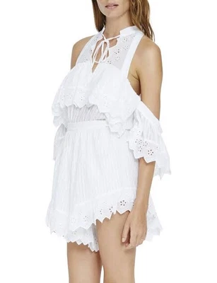 $59.99 • Buy Alice McCall White Room White Cotton Boho High Neck Summer Playsuit Size AU12