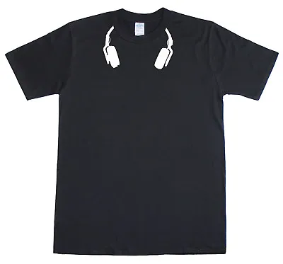 £10.99 • Buy Headphones Music DJ Turntablist Mens Loose Fit Cotton T-Shirt 