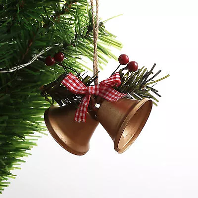 Christmas Tree Bell Sturdy Eye-catching Hanging Bell Tree Decor Shatterproof • $11.86