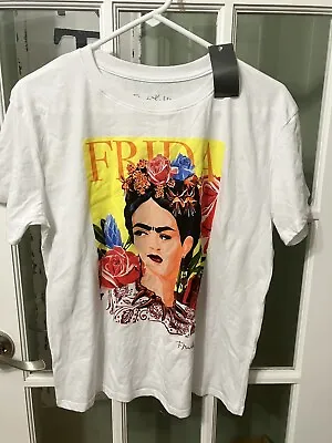 Frida Kahlo White T Shirt Sz Large  Hawaii Jerry Leigh • $12