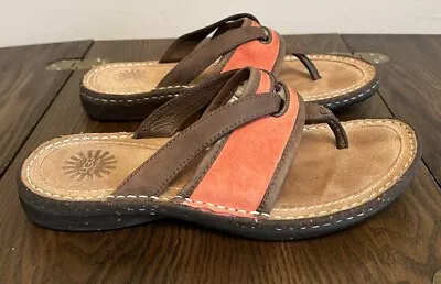 Ugg Matala 5701 Womens Size 7 Brown Slide Casual Flip Flop Slipper Thong Sandals • $27.95