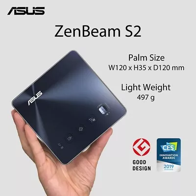 ASUS ZenBeam S2 Data Projector Portable Projector DLP 720p (1280x720) • £469