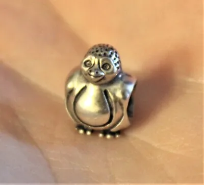 Pandora Sterling Silver Retired Charm Spotted Head Penguin Bead 790423 • £25.05