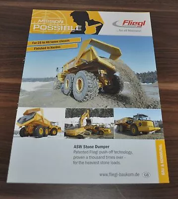 Fliegl ASW Stone Dumper Volvo Brochure Prospekt • $6.99