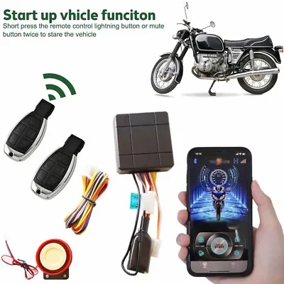 Motorcycle Alarm Anti-theft System Vibration APP Remote Control Engine Start NEW • $26.63