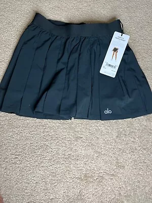 NWT Alo Varsity Tennis Skirt Size XXS ( Can Fit XS). Color Black.  • $65