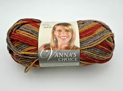 Vanna's Choice AUTUMN PRINT Yarn Worsted SOFT 3 Oz /145 Yds Self Striping • $7.95