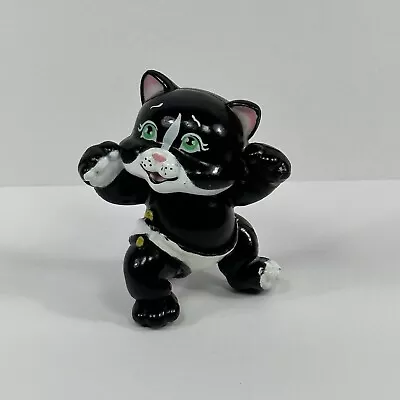 Vintage Magic Diaper Babies Kitten 1991 Galoob LGT Black White Kitty Cat • $13.05