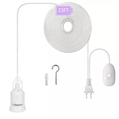 23 Ft Extension Hanging Lantern Pendant Light Lamp Cord Cable Plug In Hangin..  • $18.99