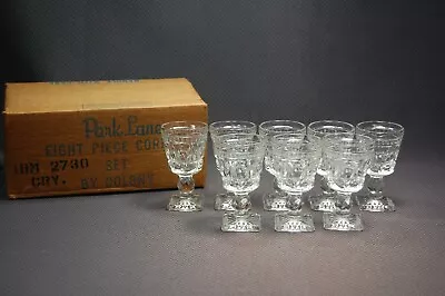 8PC Vintage Colony Park Lane Cordial Glasses NIB • $25