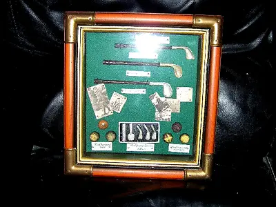 Vintage History Of Golf Memorabilia Shadow Box Picture 3d Display Wall Case • $25.25