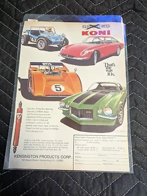 Vintage Car Magazine Ad Koni Shocks • $8