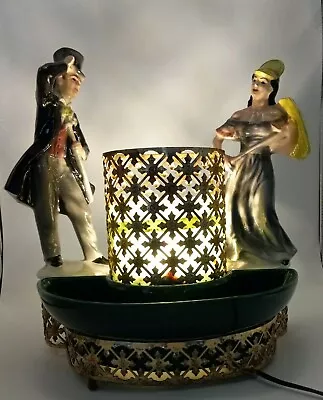 Rare Vintage Sierra Columbia TV Lamp Light Victorian Man And Woman Figural   S4A • $199