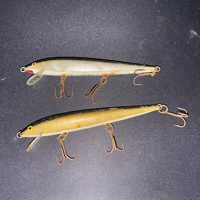 Lot Of 2 Vintage Rapala Floating Minnow Fishing Lures 4 1/4 Inches NOS • $5