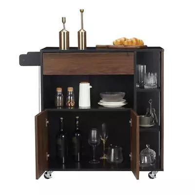 JOMEED Home Kitchen Island Rolling Cart With Storage Drawers And Towel Rack • $103.54