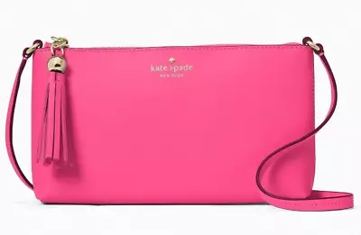 Kate Spade Ivy Street Amy Smooth Pink Leather Crossbody WKRU4856 NWT $198 FS • $143.30