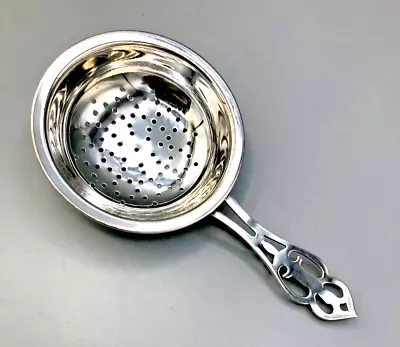 Vintage Sterling Silver Over The Cup Tea Strainer By Mappin And Webb 5  • $75