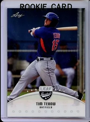 $6.95 • Buy Tim Tebow 2016 Leaf Draft Baseball 1st Ever Printed Rookie Card #2! Mets/gators!