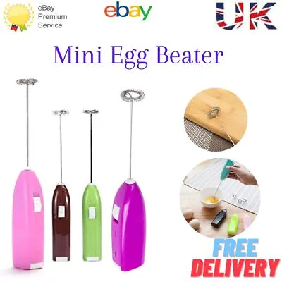 Milk Frother Whisk Electric Handheld Frothy Coffee Mixer Mini Kitchen Egg Beater • £3.75