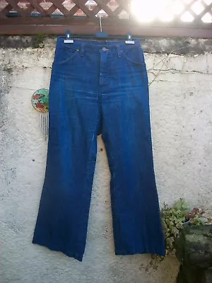 £29.99 • Buy VINTAGE WRANGLER 70S FLARED JEANS Waist 28 Inches MOD/SKINHEAD/NORTHERN SOUL