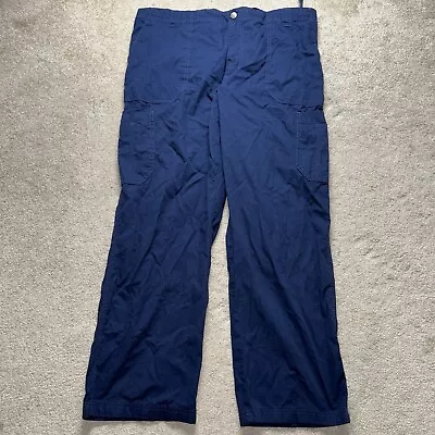 Carhartt Multi Cargo Pants Mens XL Blue Scrub Chino Ripstop Work Trousers • $18.79