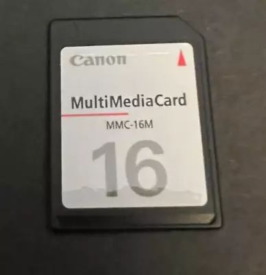 OEM Genuine CANON 16 MB MMC-16m Multi Media SD Memory Card T37 Used • $9.90