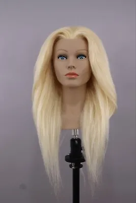 Mannequin Head Dalida60 Cm / 24 Inches Long Human Hair Platinum Blonde • $169