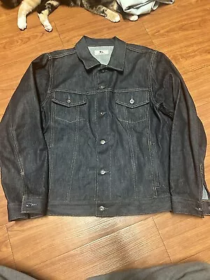 Tellason Stock Denim Jacket Button Up Handmade Size XL Made In USA • $130