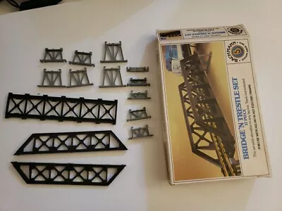 Bachmann HO Scale Bridge 'N' Trestle 2924 14 Pieces 3 Missing Parts In Box • $5.97