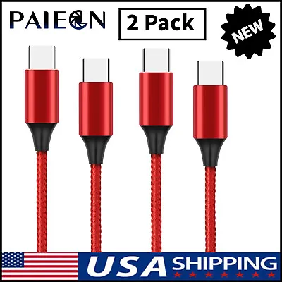 2 Pack 6FT USB-C To USB-C Cable Fast Charge Type C Charging Cord Quick Charger • $7.89