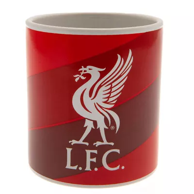 Liverpool Fc Crest 20oz Stripe Jumbo Mug - Official Football Gift Lfc Birthday • £16.99