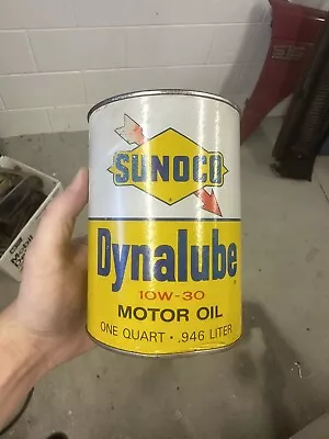 Vintage sunoco Dyna Lube Motor Oil Quart Can New 10w 30 Full • $29.99