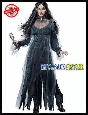 Womens Horror Halloween Costume Ladies Zombie Graveyard Corpse Bride Fancy Dress • $29.69