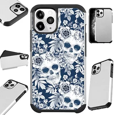 Fusion Case For IPhone 12/Mini/Pro Max Phone Cover SKULL FLOWER • $13.50