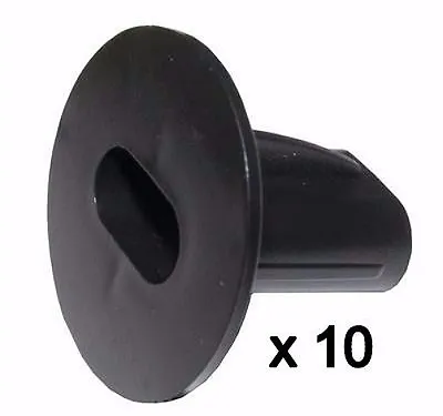 £7.49 • Buy 10 Plastic Hole Tidy Wall Grommet Sky Twin Double Coax Aerial Cable Entry BLACK