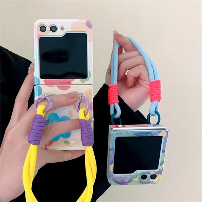 $14.55 • Buy For Samsung Galaxy Z FLIP 3/4/5 Shockproof Transparent Flower Phone Case Cover
