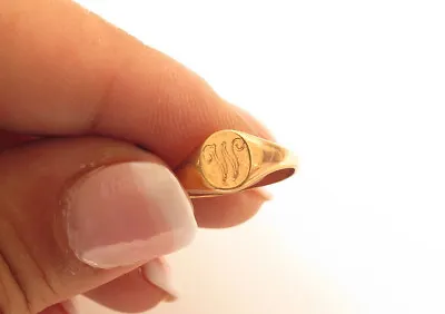 Vintage Gold Plated ESPO Esposito Signet Monogram Ring*Many Sizes & Letters A810 • $22.95