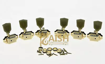 Gold 3L3R Deluxe Tuning Pegs Keys Guitar Tuners Machine Heads Fits LP Epiphone • $17.49