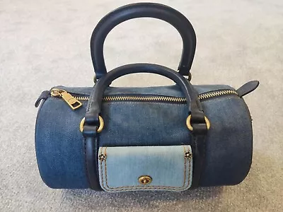 Coach Denim Colorblock Barrel Bag In Blue • £95