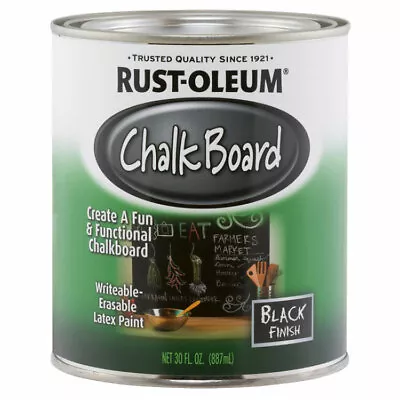 Rust-Oleum 206540 Chalkboard Brush-On BLACK Finish 30oz • $29.79