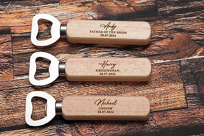 Personalised Bottle Opener Gift Engraved Wedding For Father Of The Bride/Groom • £4.95