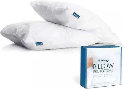 Waterproof Bed Pillow Cover Zippered Pillow Protector All Size Multi-Opt 2 Pack • $18.99