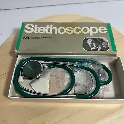 VTG Marshall Electronics Lightweight Nurses Doctor Stethoscope Green With Box • $21.23