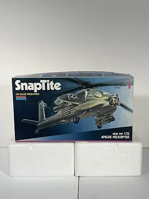 Vintage Monogram Snaptite Apache AH-64 Helicopter Model Kit Desk Top 1:72 • $16