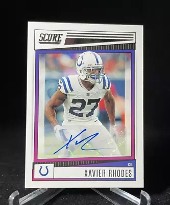 Xavier Rhodes 2022 Panini Score Base Signatures Auto Card #15 Indianapolis Colts • $3.99