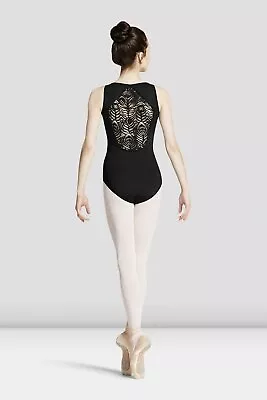 £34 • Buy Mirella By Bloch Ladies Tank Style Leotard Peacock Plume Lace Back M3042 Black