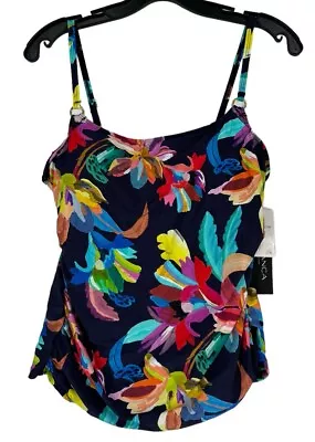 La Blanca Swim Women's By The Sea Lingerie Strap Underwire Tankini Top Sz 10 • $34.99