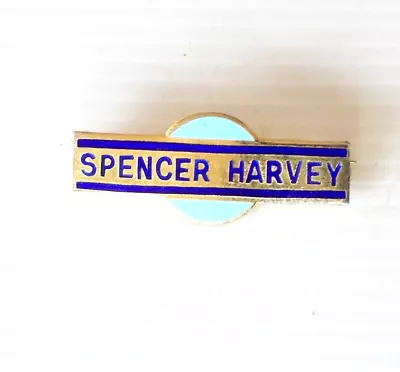 Vintage Spencer Harvey Name Tag Metal Lapel Pin Hat Tie Badge Brooch • $13.35
