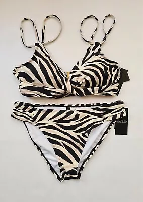 Ralph Lauren Bikini Set Size US 8 Zebra Print • £75