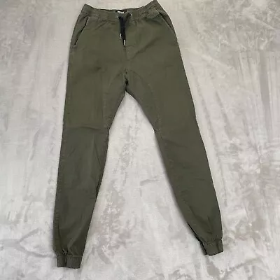 Zanerobe Sureshot Joggers Men 30x30 Army Green Elastic Waistband Drawstring • $34.52